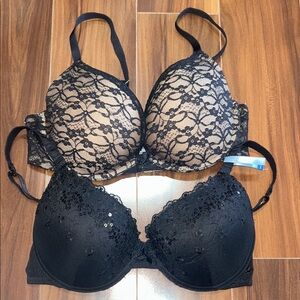 34D Aerie padded push-up bra set